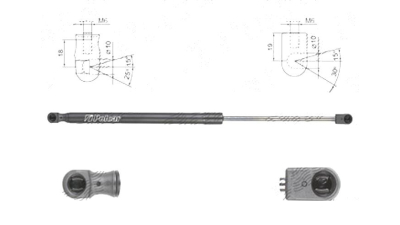 Amortizor capota spate, echilibror haion Audi Q3 (8u), 06.2011-02.2015; Q3 (8u), 01.2015-, Stanga = Dreapta, Lungime, Cursa, Forta: 480 mm, 185 mm, 590 N; pentru modele cu code PR: 5NH