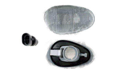 Lampa semnalizare aripa Alfa Romeo 145/146 1994-2000, Alfa Romeo 145/146 (930), 07.94-12.98, alba, cu suport bec, omologare ECE, Stanga