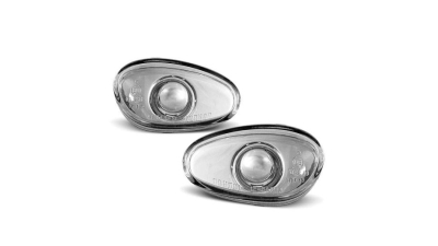 Set lampa semnalizare aripa ALFA ROMEO 145/146 (930), 07.1994-12.2000; 155 (167), 01.1992-11.1997; GTV (916C/S), 09.1994-12.2003, Taiwan, partea stanga+dreapta, WY5W; transparent, argintiu; fara soclu bec ; tuning;