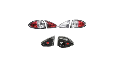 Set stopuri Spate Alfa Romeo 147 (937), 10.2000-10.2004, partea Stanga+Dreapta, transparent, argintiu; cu lampa interioara; tuning; Omologare: ECE, Taiwan