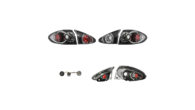 Set stopuri Spate Alfa Romeo 147 (937), 10.2000-10.2004, partea Stanga+Dreapta, interior; exterior; negru, transparent; tuning; Omologare: ECE, Taiwan