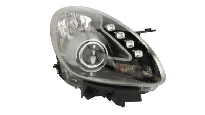 Far Alfa Romeo Giulietta (940), 05.2010-, partea Dreapta, bi-xenon; cu sistem iluminat in curba; lumina de zi LED; D1S+H1+LED; electric; rama Titan; cu bec descarcare in gaz; cu transformator; cu motor; cu becuri, AL - AUTOMOTIVE