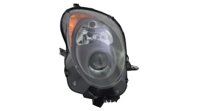 Far Alfa Romeo Mito (955) 07.2008-, Dreapta, tip bec H7+H7, reglare electrica, negru cu motoras, Depo, 50518343, 50521533