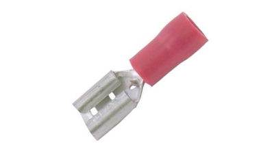 Papuci electrici izolati, mama, rosu  Plat, 4,8x0,8mm, lungime 18,7 mm, crimpat, 741, 10 terminale la blister Carpoint