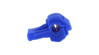 Papuci electrici izolati, mama, albastru rotund, terminale pe cablu, 4 mm,lungime 20 mm,  crimpat, 1560, 10 buc. la blister Carpoint