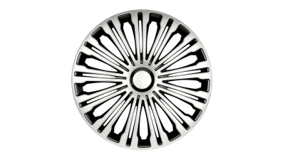 Set capace roti 17 inch Argo Volante, Argintiu si Negru 