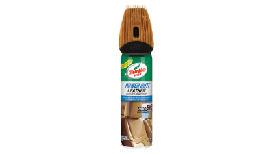 Spray curatare si intretinere tapiterie din piele,  cu perie Turtle Wax Power Out Leather 400ml