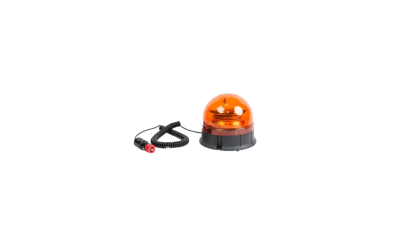 Girofar auto Automax 12V/ 24V, orange cu bec LED, fixare magnetica, 45 Led-uri, R10,R65