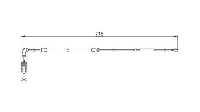 Senzor uzura placute frana BOSCH 1987474946 spate Bmw X5 (E53)