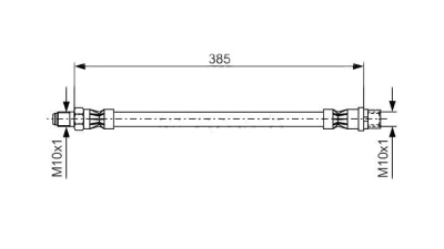 Furtun frana BOSCH 1987476439 spate Mercedes-Benz C-Class Cupe (Cl203) C-Class Combi (S202) Clc-Class (Cl203) Clk (C208) E-Class (W210) Clk (C209) C-Class Cupe (C204) C-Class T-Model (S203) Clk Cabrio