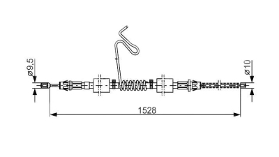 Cablu frana de mana BOSCH 1987477178  Ford Transit Caroserie (Fa ) Transit Platou / Sasiu (Fm , Fn ) Transit Bus (Fd , Fb , Fs , Fz , Fc )