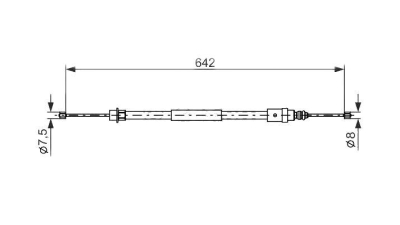 Cablu frana de mana BOSCH 1987477573  Peugeot 406 Break (8E/F) 406 (8B)