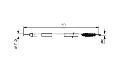 Cablu frana de mana BOSCH 1987482018  Porsche Cayenne (955) Touareg (7La, 7L6, 7L7)