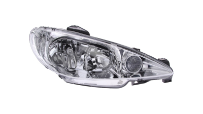 Far Peugeot 206 (2_) 01.1998-11.2005 TYC partea Dreapta, tip bec H7+H7 fara motoras