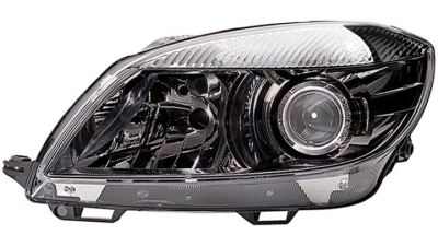Far Skoda Fabia 3 (5J) 04.2010-03.2015 HELLA partea Stanga tip bec H7+H7 fumuriu, far cu lupa