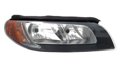 Far Volvo V70 (BW) 03.2007-/ S80 (AS) 04.2006-/XC70 (BW) 03.2007- TYC partea Dreapta electric cu motoras tip bec H7+H9, culoare rama negru