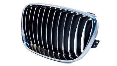 Grila radiator Bmw Seria 1 (E81/E82/E87/E88), 2007-10.2013, stanga, Crom/crom/negru, 51137179655, 200105-7