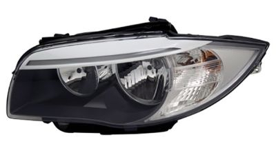 Far BMW Seria 1 (E81/E82/E87/E88), 03.2011-10.2013, partea stanga, electric, tip bec H7+H7; cu motoras, cu becuri, Valeo