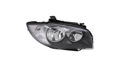 Far Bmw Seria 1 (E81/E82/E87/E88), 03.2007-09.2009, electric , tip bec H7+H7 , fara motoras, omologare ECE ,rama titanium, 63117193388, Dreapta