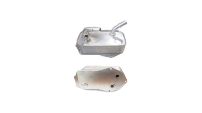 Radiator racire ulei motor, termoflot BMW Seria 1 E87/E88/E81/E82, 08.2004-2011, Seria 3 E90/E91/92/93, 08.2005-2013, motor 1.6; 2.0, benzina, 2.0 d, diesel, cv automata, , 163x78x45 mm, garnituri incluse, din aluminiu