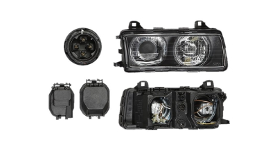 Far Bmw Seria 3 (E36), 1995-03.2000 (Fara Compact), fata, Dreapta, lense; H1+H1+W5W; manual/electric; fara motoras, DEPO