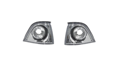 Set lampa semnalizare fata BMW Seria 3 (E36), 12.1990-03.2000, model CABRIO, COUPE, Taiwan, partea stanga+dreapta, transparent, argintiu; tuning;