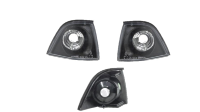 Set lampa semnalizare fata BMW Seria 3 (E36), 12.1990-03.2000, model CABRIO, COUPE, Taiwan, partea stanga+dreapta, negru, transparent;