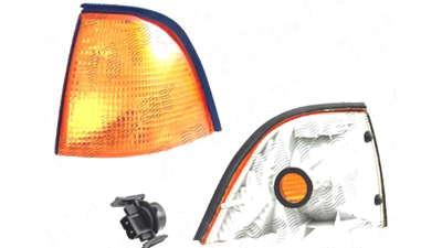 Lampa semnalizare fata Bmw Seria 3 (E36), 12.1990-03.2000 Model Cabrio, Coupe, fata, Stanga, portocaliu; cu suport becuri, TYC