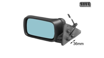 Oglinda exterioara Bmw Seria 3 E36 12.1990-03.2000 partea stanga View Max Albastra Flat electrica 51168119159, modele cu 4 usi 