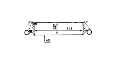 Intercooler SRL, BMW 3 E36, 10.1993-07.1999 motor 2.5 TDS; 325tds, aluminiu/ plastic brazat, 515x126x40 mm, 
