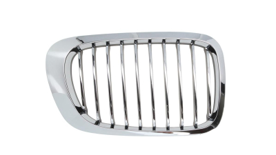 Grila radiator Bmw Seria 3 (E46), Coupe/Cabrio, 05.1999-03.2003, dreapta, crom/crom/negru, 51138208686, 200805-6