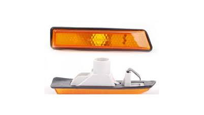 Lampa semnalizare aripa Bmw Seria 3 (E36), 1996-03.2000, Bmw X5 (E53), 01.99-05.03, Bmw X5 (E53), 05.2003-10.06, portocalie, cu suport bec, omologare ECE, 63137164489; 63138372241, Stanga