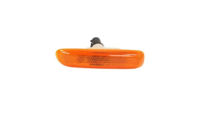 Lampa semnalizare laterala BMW Seria 3 E46 Sedan/Combi 06.1998-09.2001, Coupe/CabRio 1999-2003; Compact 2000-2004, partea Stanga, portocalie, cu suport becuri, TYC