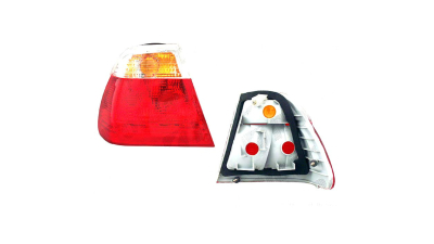 Stop spate lampa Bmw Seria 3 E46 SEDAN 06.1998-09.2001 BestAutoVest partea stanga, partea exterioara, fara suport becuri, rosu-alb