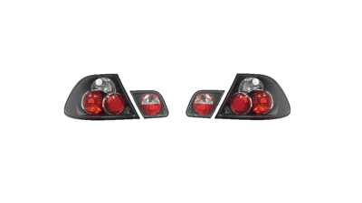 Set stopuri tuning BMW Seria 3 (E46), COUPE/CABRIO, 05.1999-03.2003, Taiwan, partea stanga+dreapta, negru, transparent; fara soclu bec ; cu lampa interioara;