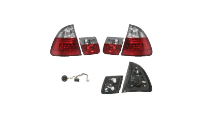Set stopuri Spate Bmw Seria 3 (E46), Combi, 06.1998-09.2001, Combi, partea Stanga+Dreapta, LED; rosu-alb; tuning; Omologare: ECE, Taiwan