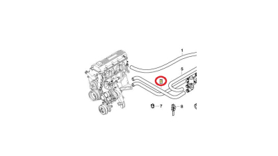 Furtun radiator racire motor Bmw Seria 3 E46 1998-2006, 22mm, material Cauciuc, BestAutoVest 2008PW-7
