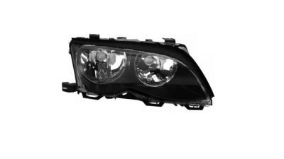 Far Bmw Seria 3 (E46), Sedan/Combi,10.2001-06.2005, Zkw Type, partea Dreapta, tip bec H7+H7+W5W; electric; reflector negru; cu motor, DEPO
