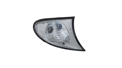 Lampa semnalizare fata Bmw Seria 3 (E46) Sdn/Combi,10.2001-0620.05, Stanga, omologare ECE, semnalizator alb, cu rama cromata, fara suport becuri, Depo, 63136915377, 63137165853