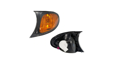Lampa semnalizare fata Bmw Seria 3 (E46), Sedan/Combi,10.2001-06.2005, partea Stanga, Fata, reflector negru, semnal galben; fara soclu bec ; Omologare: ECE, DEPO