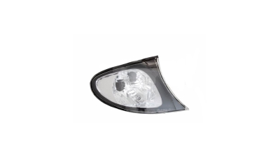 Lampa semnalizare fata Bmw Seria 3 (E46) Sdn/Combi,10.2001-06.2005, Stanga, omologare ECE, semnalizator alb, cu rama neagra, fara suport becuri, TYC, 63136914199, 63137165849