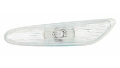 Lampa semnalizare aripa Bmw Seria 3 (E46) Sedan/Combi 06.1998-06.2005, Bmw X3 (E83) 06.2003-11.2010 , partea Fata Stanga, Alb; Tyc Fara Suport Becuri, 3403613; 3418447; 63133403613; 63133418447; 63136911371; 63136911371/; 63137165915; 6911371; 7165915