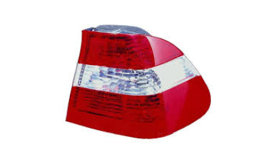 Stop spate lampa Bmw Seria 3 (E46), 10.2001-06.2005 Sedan, omologare ECE, spate,rosu-alb, exterior, fara suport bec, 63216910533; 63216946535, Stanga