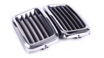 Grila radiator Bmw Seria 5 (E28), 1981-1988, crom/negru, 51131873253, 201305