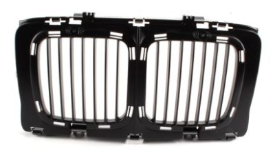 Grila radiator Bmw Seria 5 E34, 12.1987-1993, negru, fara rama, 51131973825, 201505