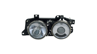 Far BMW Seria 5 E34, 12.1987-06.1996, partea Stanga, manual/electric, tip bec H1+H1, fara motoras, Depo