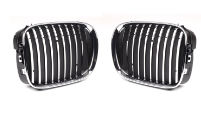 Grila radiator Bmw Seria 5 E39, 01.1996-09.2000, stanga , dreapta, negru, 51138159315, 20160530 , set de 2 buc