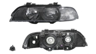 Far Bmw Seria 5 E39 01.1996-08.2000 BestAutoVest fata dreapta tip bec H7+HB3, semnalizare alba