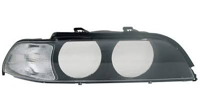 Dispersor sticla far Bmw Seria 5 (E39), 01.96-08.00, omologare ECE, semnalizare alba, fara lentile interioare , 63128375301, Stanga
