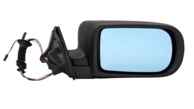 Oglinda exterioara Bmw Seria 5 E39 10.1997-06.2004 Sedan partea stanga View Max Albastra Flat Carcasa neagra , 7pini